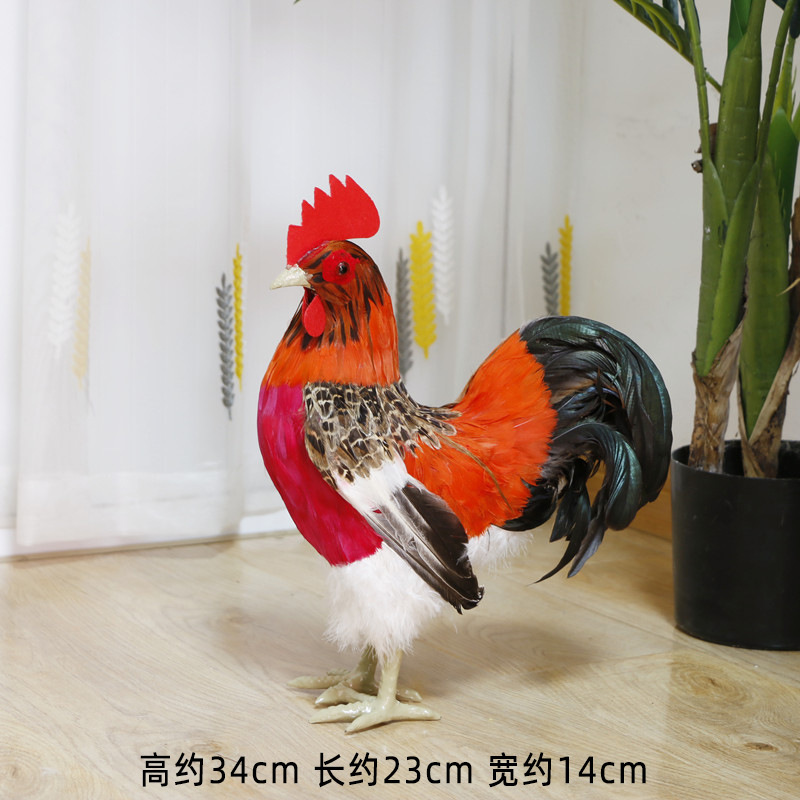 模擬鶏モデル家禽大きなオンドリ標本スーパーマーケットの装飾品写真撮影の小道具花オンドリインターネット有名人の鶏|undefined