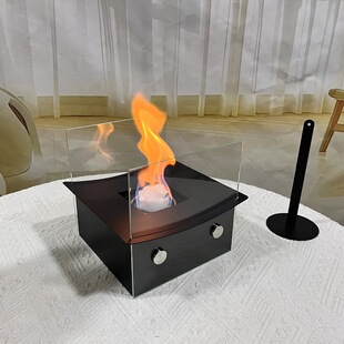 Alcohol Fireplace Indoor Portable Stove Cross-Border Desktop Real Flame Ambiance Table Lamp Ethanol Heating European-Style Alcohol Fireplace
