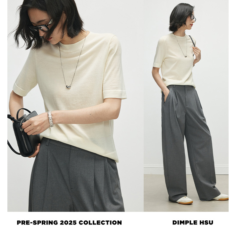 Hanyuan Apparel/By Wool Fashionable Slightly Loose H-Shaped Turtleneck Knit Sweater S36661 Now Available