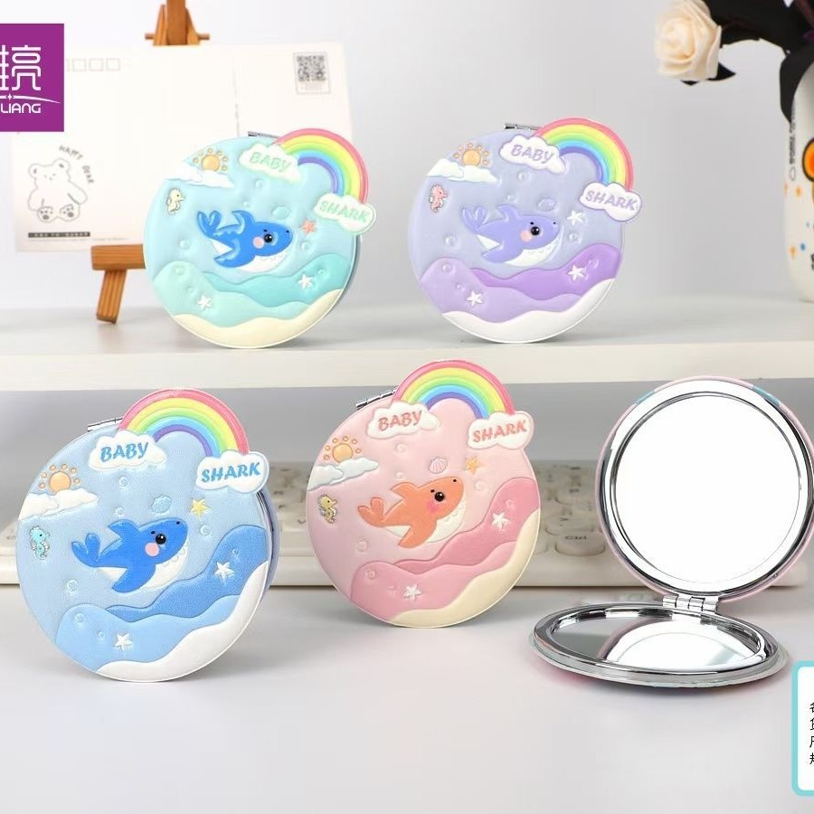 handheld double-sided portable sophisticated folding small mirror
