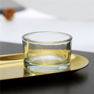 Factory Direct Sales 12 Tea Candle Cups No. 13 Glass Candle Holder Cup Four-Point Cup Machine Pressed Glass Cup Small Tea Candle Cup