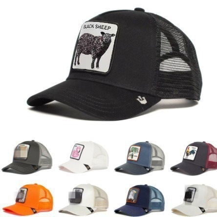 High-Grade Animal Embroidered Cap with Black Panther, Rooster, and Wolf Design