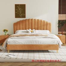 轻奢简约现代科技布床双人床1.8x2米新款主卧床1.5米布艺床婚床
