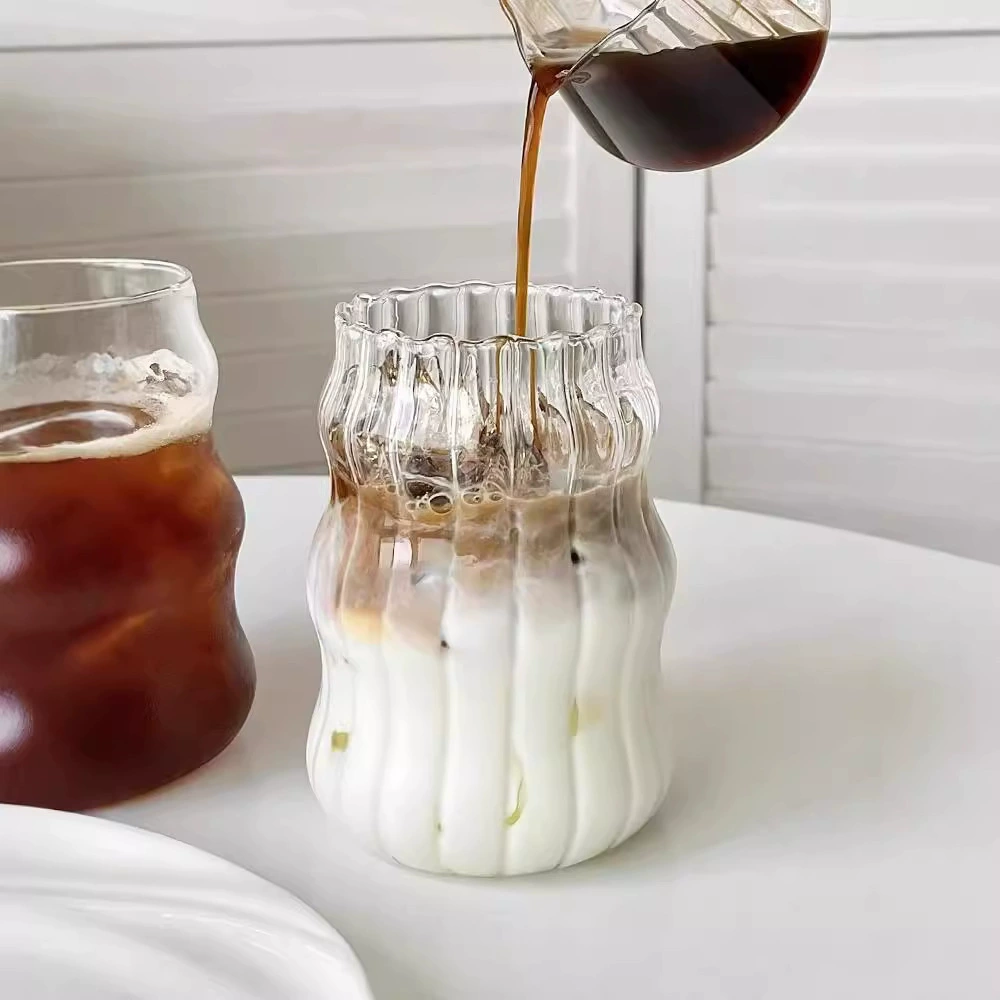 Кофейный стеклянный стакан Fat Dudu с соломинкой, девушка с высоким шармом, пить холодную воду, молочный стакан