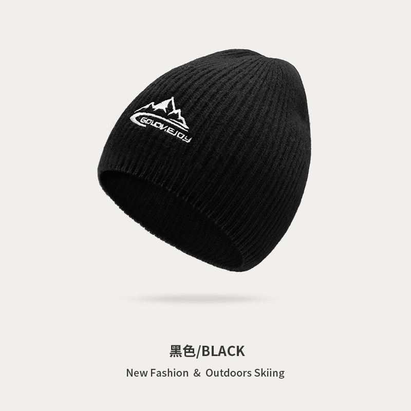 Sombrero de punto simple de moda para hombres y mujeres otoño e invierno 45% lana cálido sombrero frío a prueba de viento protección del oído sombrero de lana anti-Pilling