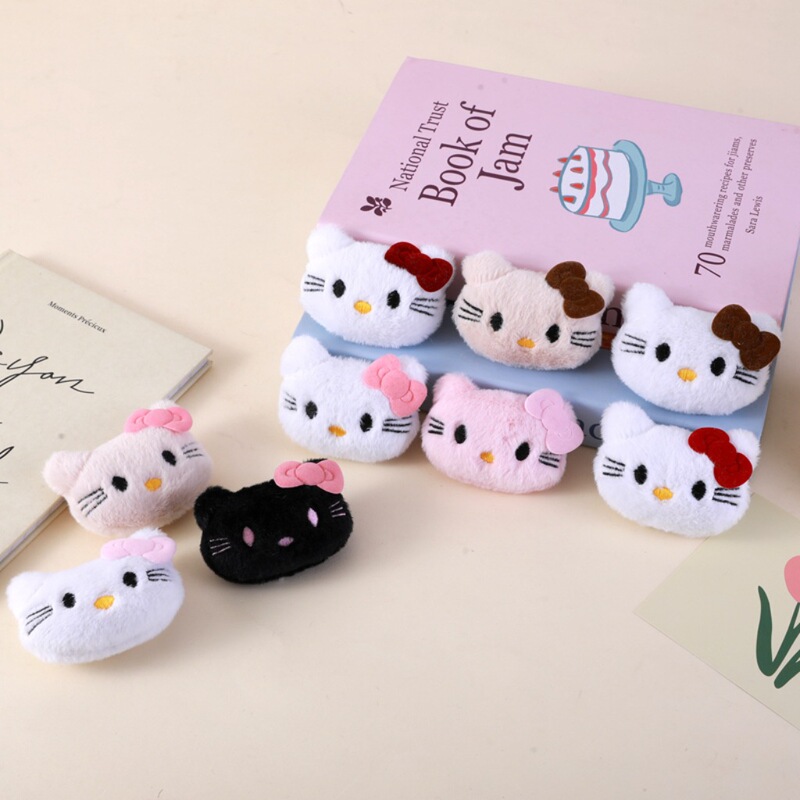 Cute Cartoon Kt Plush Kitten Head Doll Kitten Brooch Scarf Socks Slippers Hat Clothing Accessories