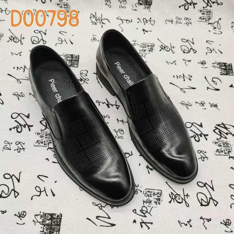 Мужские кожаные туфли лето 2025, перфорированные, из коровьей кожи, деловые, рабочие, слипоны, формальные сандалии, дропшипинг