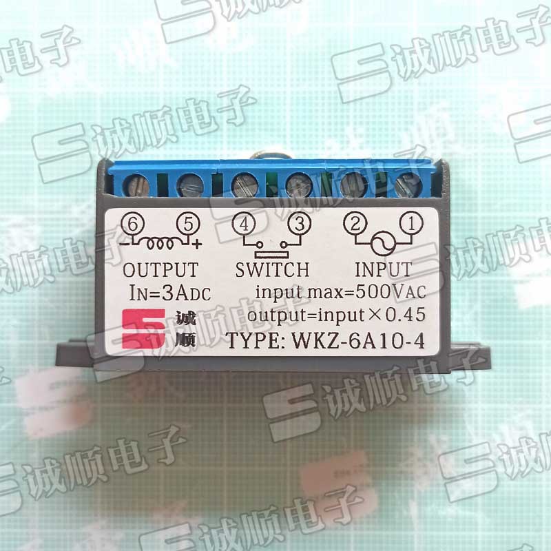 TYPE: WKZ-6A10-4 input max=500VAC output=input×0.45 IN=3ADC