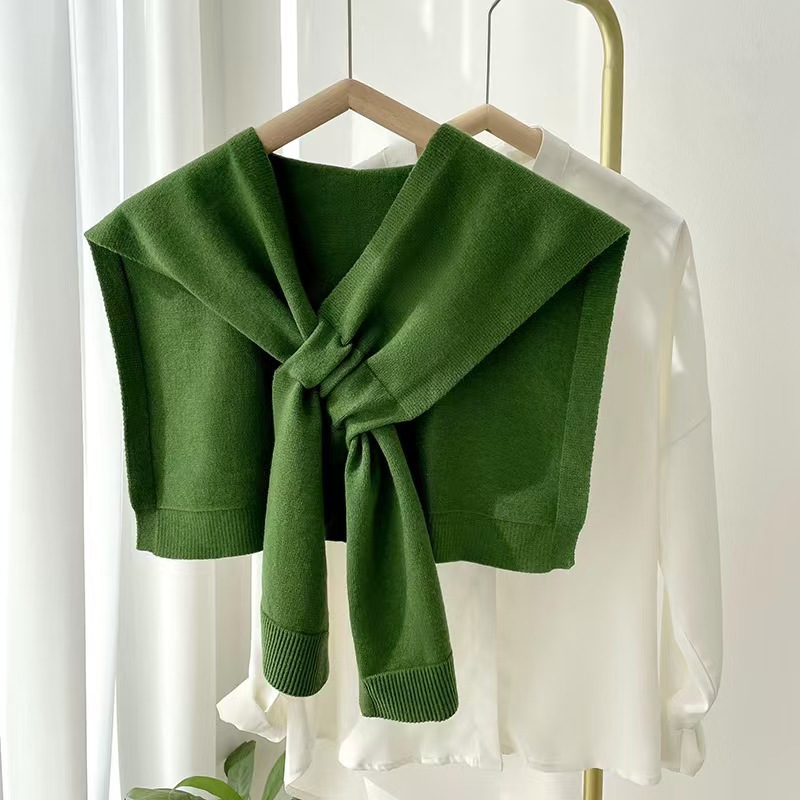 Damen Strickschal Einfarbig Vielseitig Für Frühling Und Herbst_voghion.com