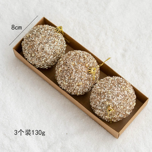 3 installation of Champagne Pearl Ball