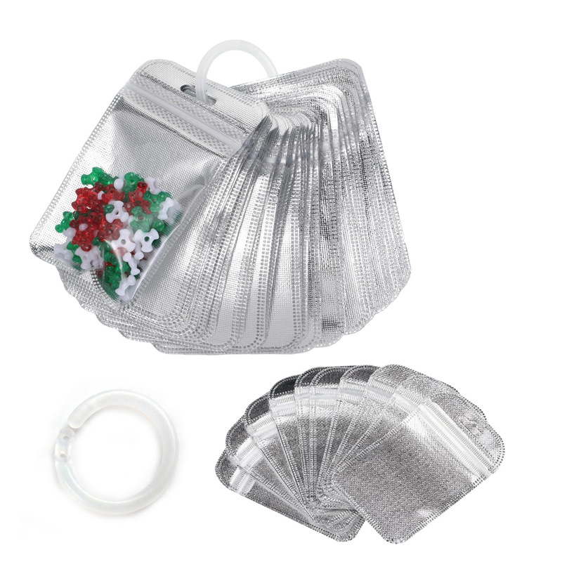 50/100 Pieces Portable Semi-Transparent Self-Sealing Bags Non-Woven Fabric Bags Diamond Painting DIY Accessories Storage Bags