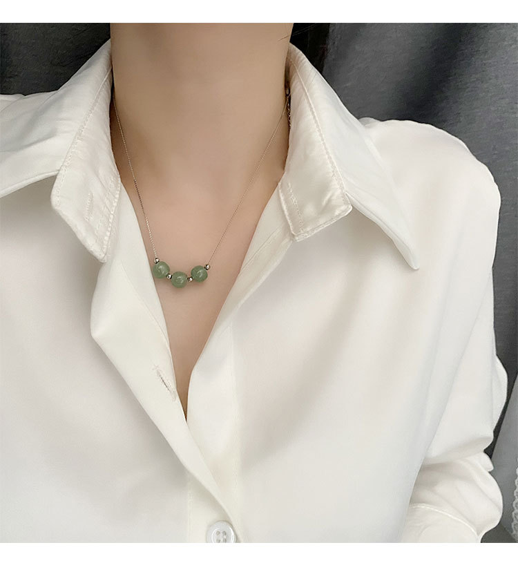 Fashion Geometric Titanium Steel Beaded Necklaces