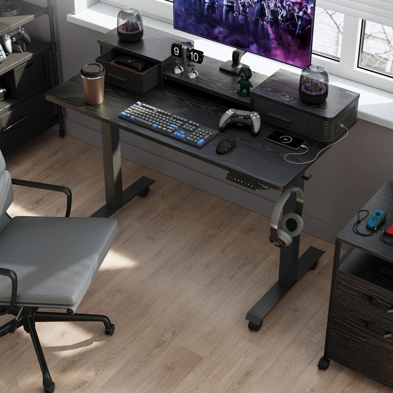 Best-Selling Simple Office Electric Standing Desk with Adjustable Height, Built-In Wheels, and Power Strip Best-Selling Simple Office Electric Standing Desk with Adjustable Height, Built-In Wheels, and Power Strip