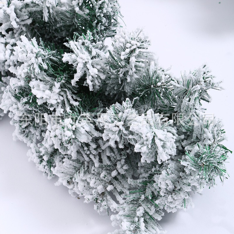 PVC 暗号化スノーフレーク植毛籐ドア吊り小道具植毛クリスマス籐在庫ありクリスマス装飾籐 2.7m|undefined