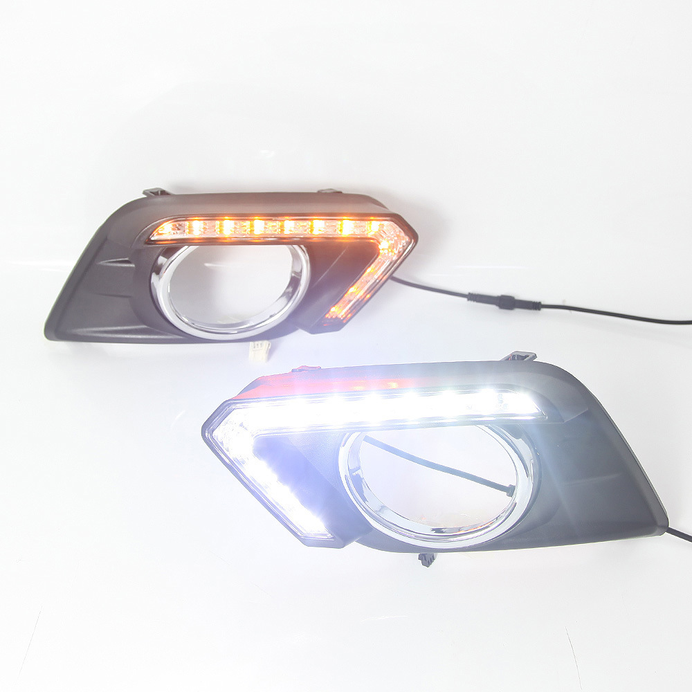 Aplicable a 14-16 Nissan qijun Luz de marcha diurna nuevo qijun LED Luz de marcha diurna Luz de niebla Luz de parachoques delantero Luz de modificación