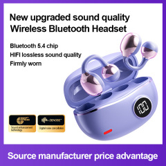 2025 新しいクロスボーダーイヤークリップ Bluetooth ヘッドセット M91 デジタルディスプレイ ANC ノイズリダクション空気骨伝導スポーツ Bluetooth ヘッドセット