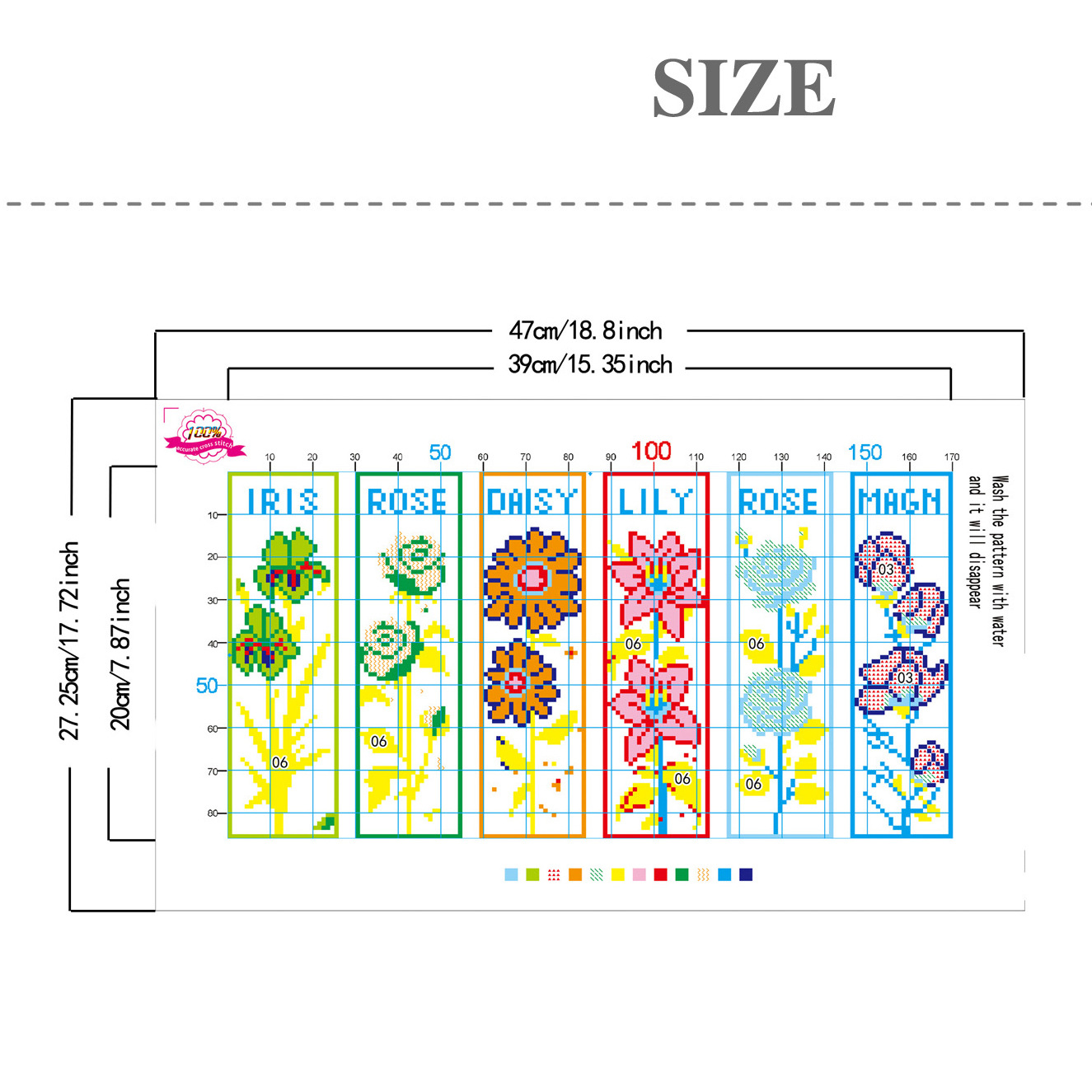 Kits de punto de cruz impresos estilo marcapáginas, éxito de ventas transfronterizas, hermosas flores, artículos pequeños de alta gama, creativos y culturales hechos a mano para principiantes