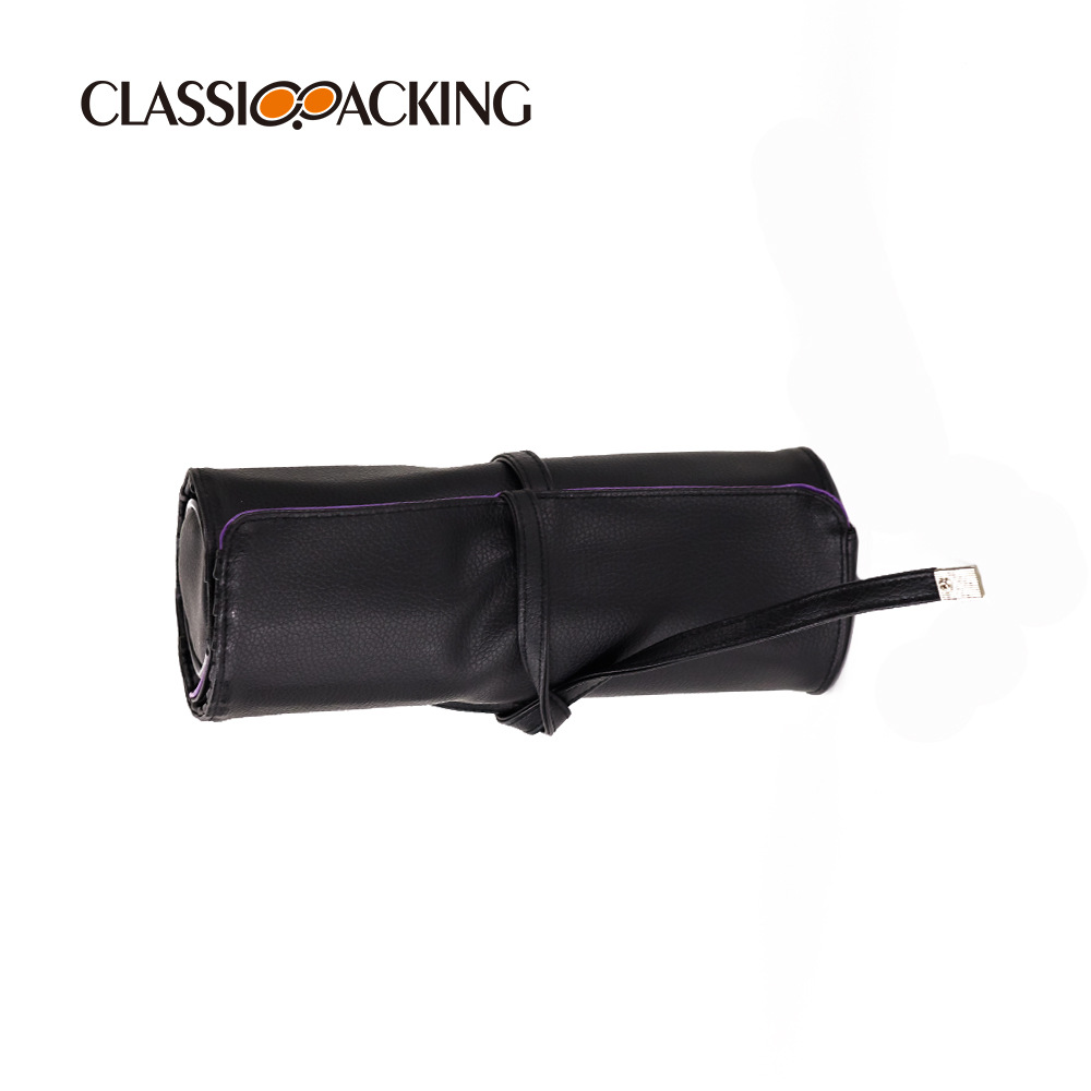 Bolsa de almacenamiento de cepillo de maquillaje popular transfronterizo portátil de gran capacidad rollo de viaje bolsa de lavado impermeable logotipo impreso