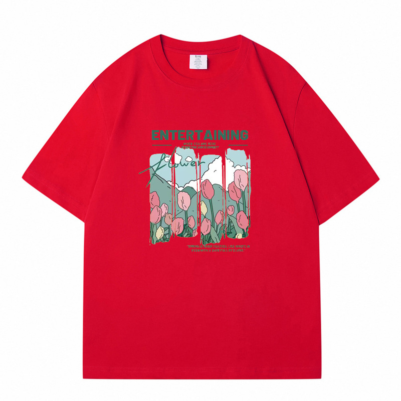 WAVLATII 女性新しいコミック花プリント T シャツ女性 Be|undefined