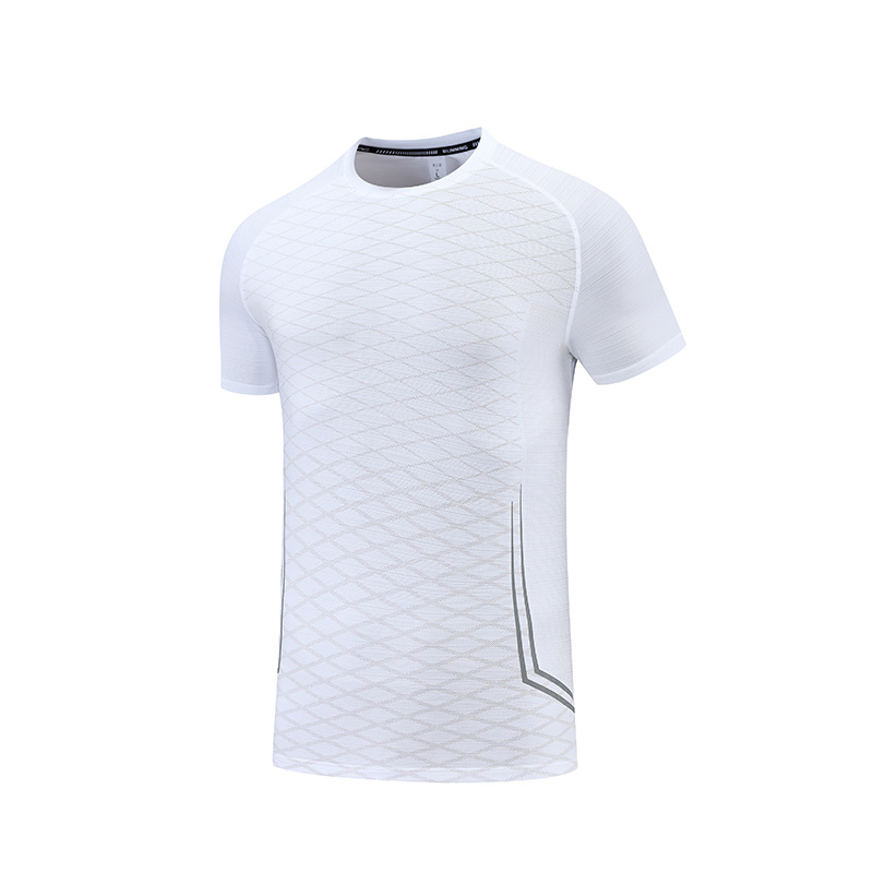 2022 de verano de los hombres de deportes camiseta de seda de hielo de manga corta suelta más tamaño transfronterizo fitness corriendo casual tipo NK imprimible B