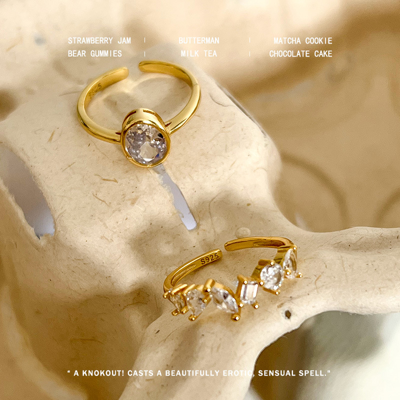 S sterling silver ultra sparkling zircon oval light luxury niche exquisite ring for women with a sense of luxury, love,_voghion.com