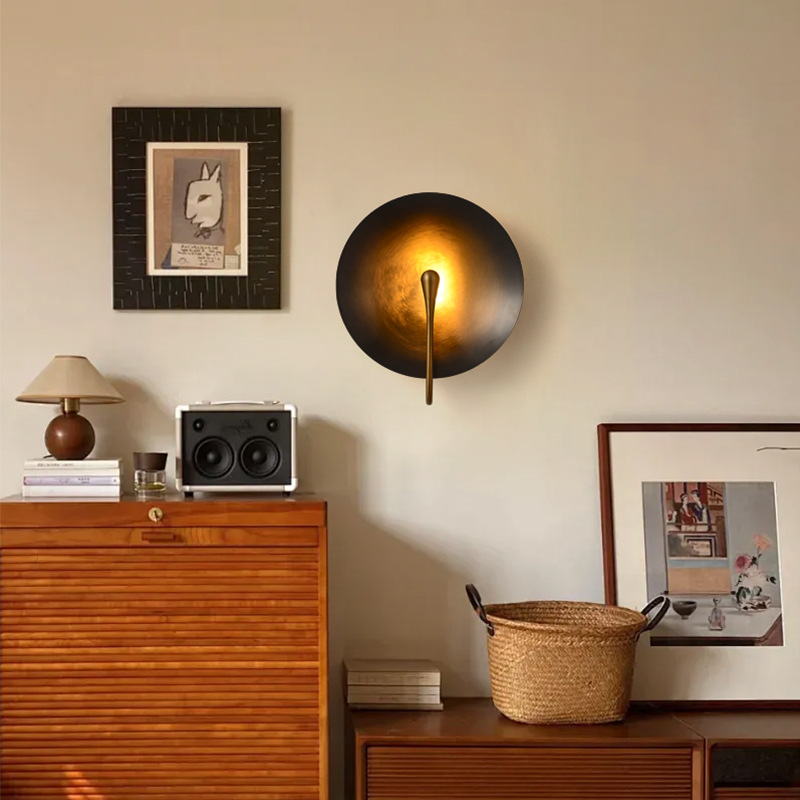 Lámpara de pared Grand View Garden, estilo americano, iluminación para sala de estar, dormitorio, pasillo, retro, sencilla, personalizada, lámpara de pared de fondo, lámpara de noche L138