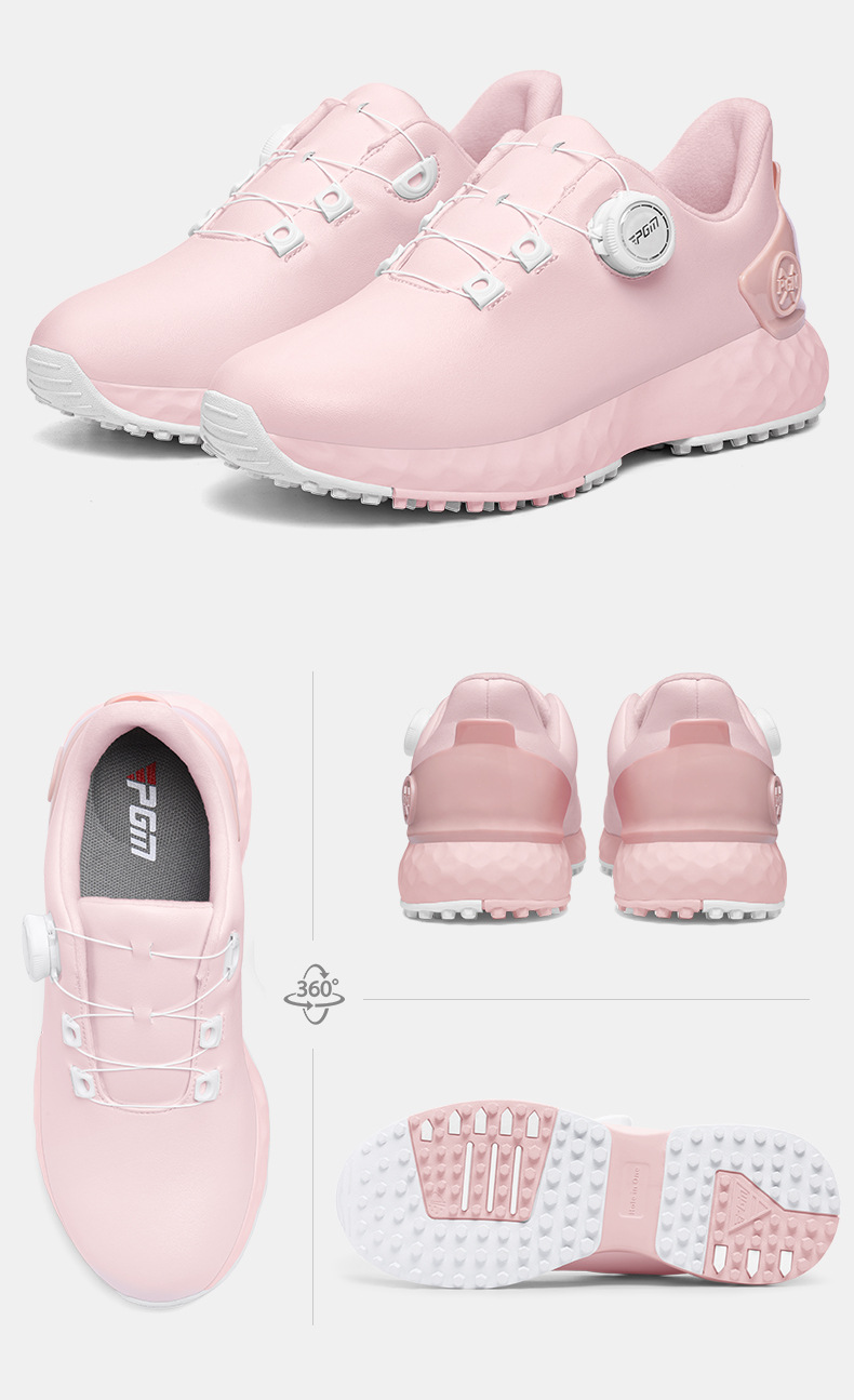 Giày golf nữ PGM chống thấm nước, núm vặn, đế foam êm — XZ353-xanh macaron, XZ353-Anh Đào tuyết trắng, XZ353-Hoa anh đào rơi Hồng chi tiết 23