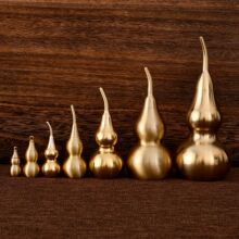 铜葫芦开口黄铜葫芦挂件空心八卦葫芦家居黄铜葫芦摆件工艺品