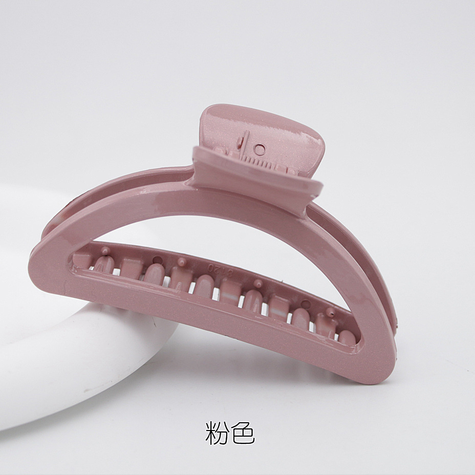 Clip de garra medio tiburón clip semicírculo arco medio grande simple horquilla hembra espalda Cabeza horquilla de alta gama clip joyería