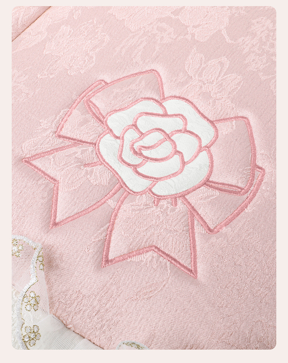 2026 New Model Ancient Style Camellia Jacquard Embossed Lace All-Season Car Seat Cushions Wholesale Cross-Border Export