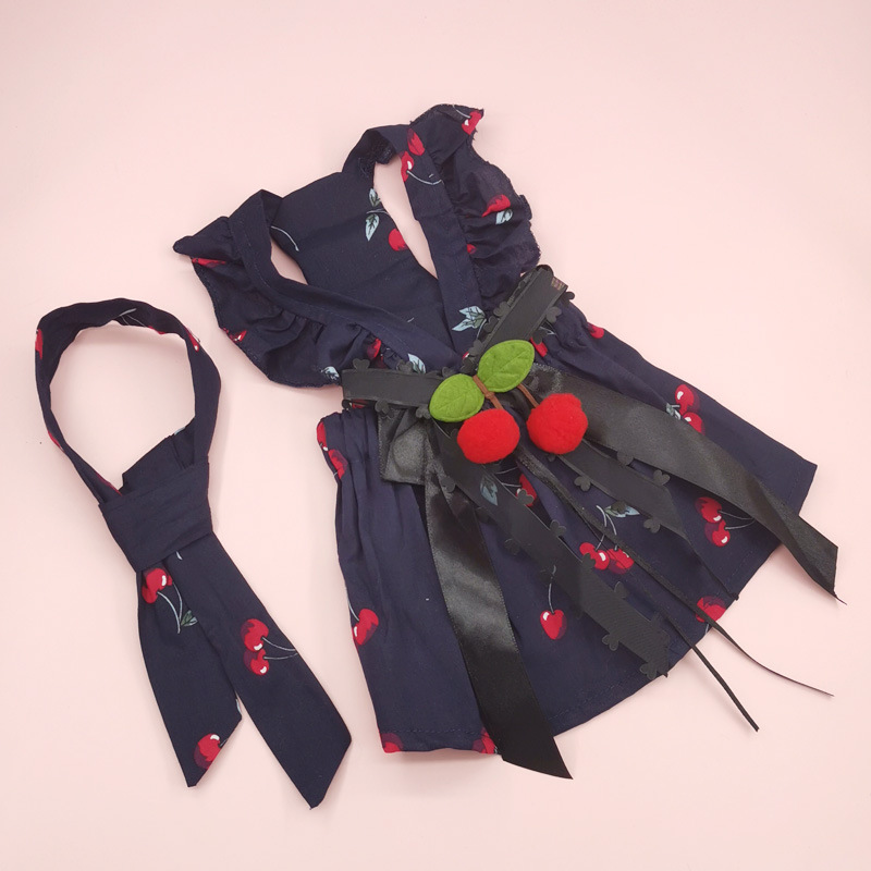 60g Weight Pet Clothing Type Of Pet Supplies 1 Piece Quantity Casual, Daily Occasion Cotton Material Peach, Cherry Pattern Summer Season Cute Style 1 Piece Summer Cute Cotton Peach Cherry Pet Clothing 9