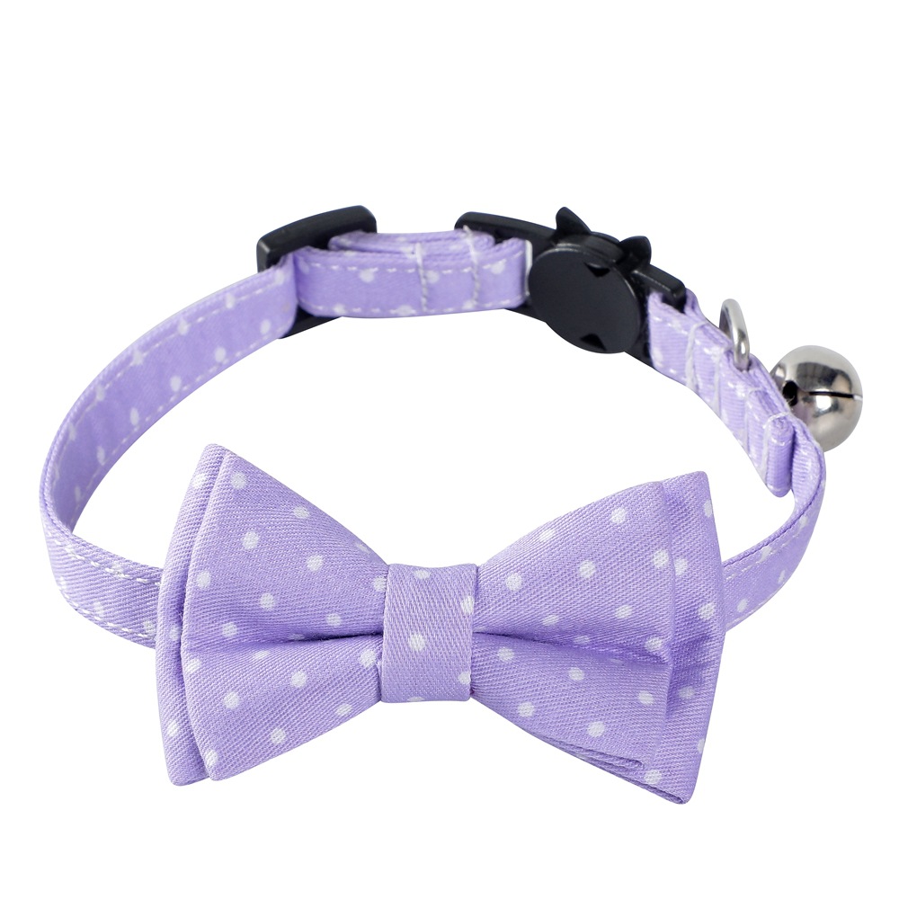Transfronterizos para fabricantes de algodón spot pequeño punto gato collar de mascota arco gato collar de gato