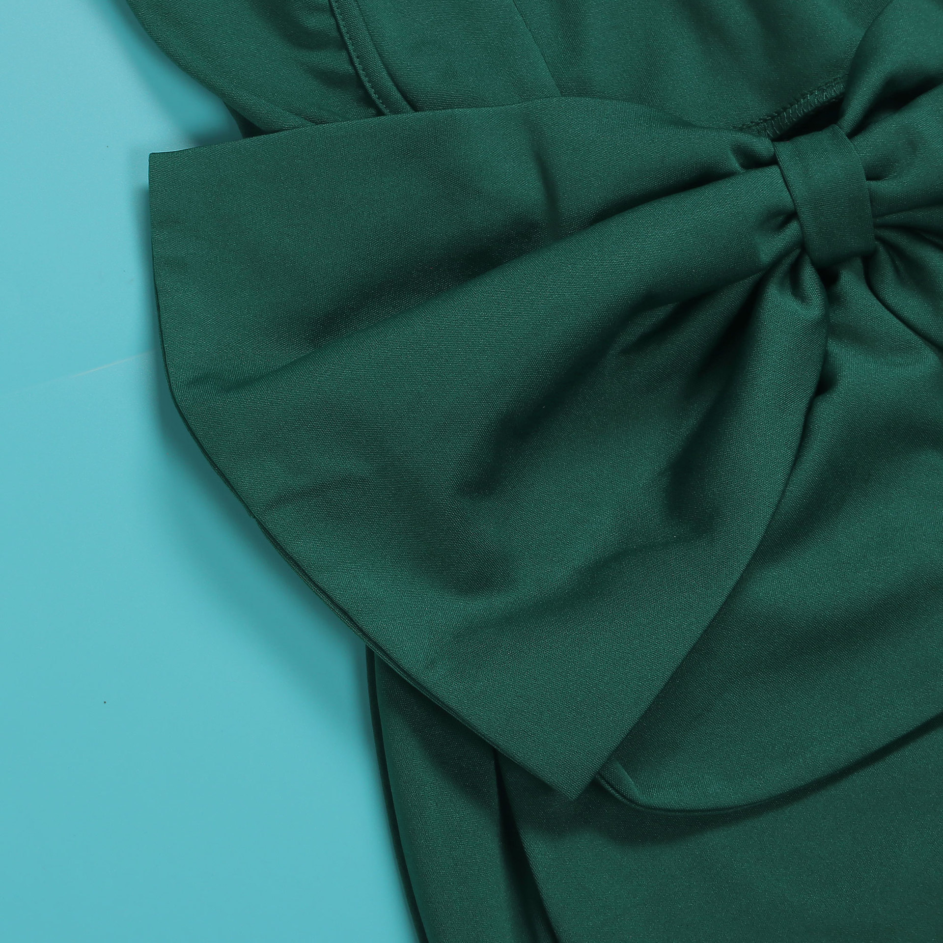 Elegant Women's Backless Deep V Neck Dress With Slit And Bow Detail_voghion.com