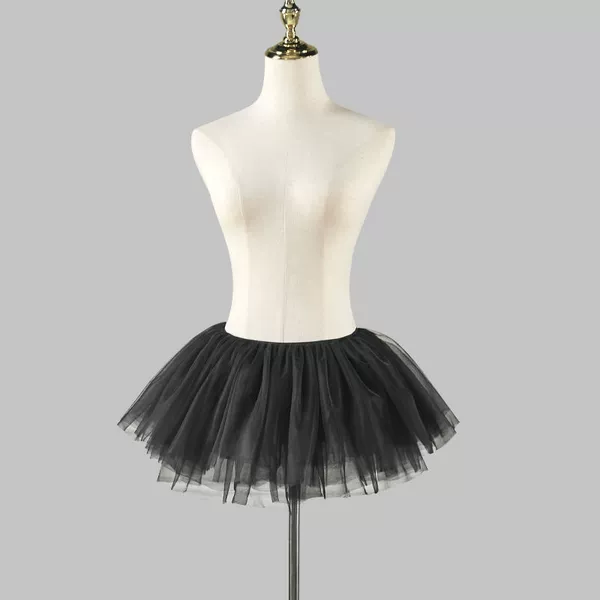 28cm black gauze skirt