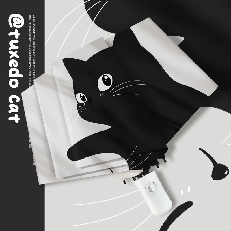 Cat Umbrella Sunny and Rain Dual-purpose Umbrella Sunscreen UV Protection Lightweight Portable Folding Umbrella for Men and Women Students Cat Umbrella Sunny and Rain Dual-purpose Umbrella Sunscreen UV Protection Lightweight Portable Folding Umbrella for Men and Women Students