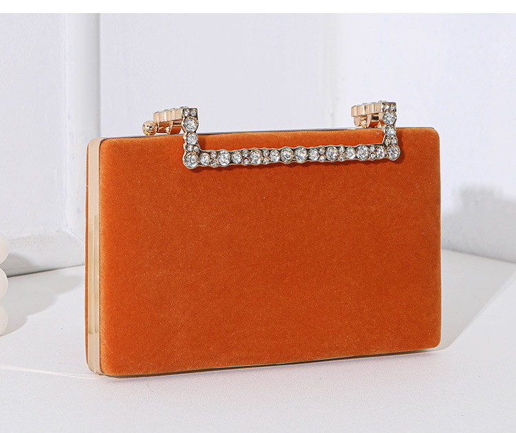 Solid Color Pattern Velvet Solid Color Square Evening Bags