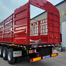 13米苍栏半挂车 大对开门高栏 防胀箱设计 仓栅式花栏运输车