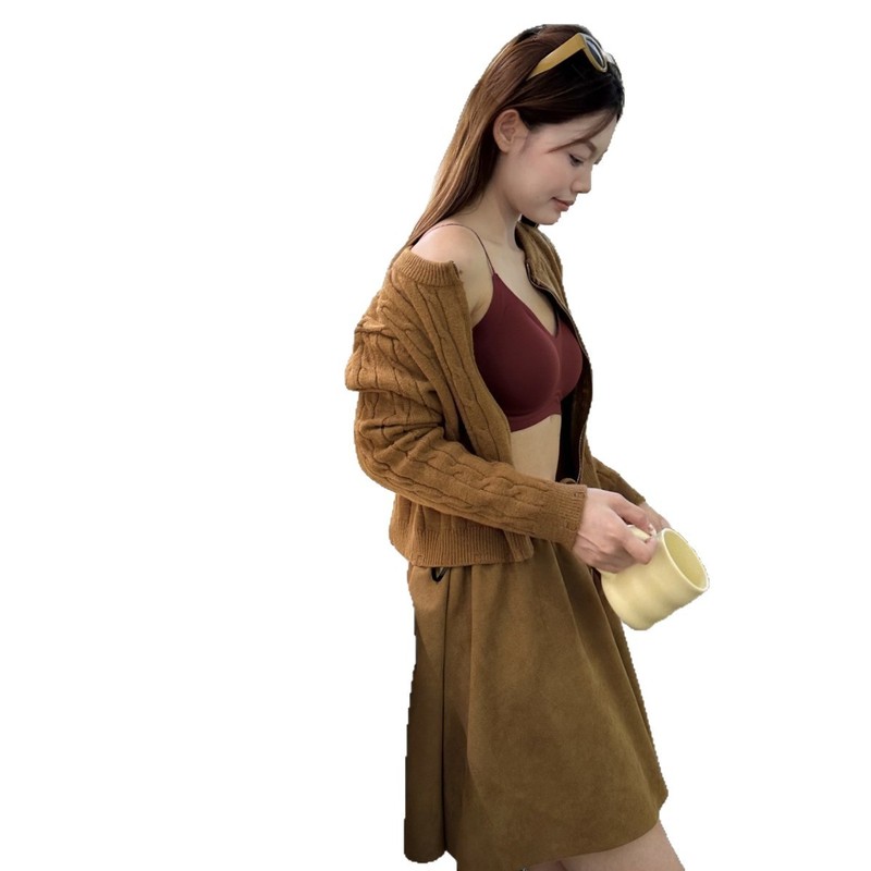 秋冬暖肌微磨毛细肩带无痕内衣女小胸聚拢美背心式无钢圈文胸批发|undefined