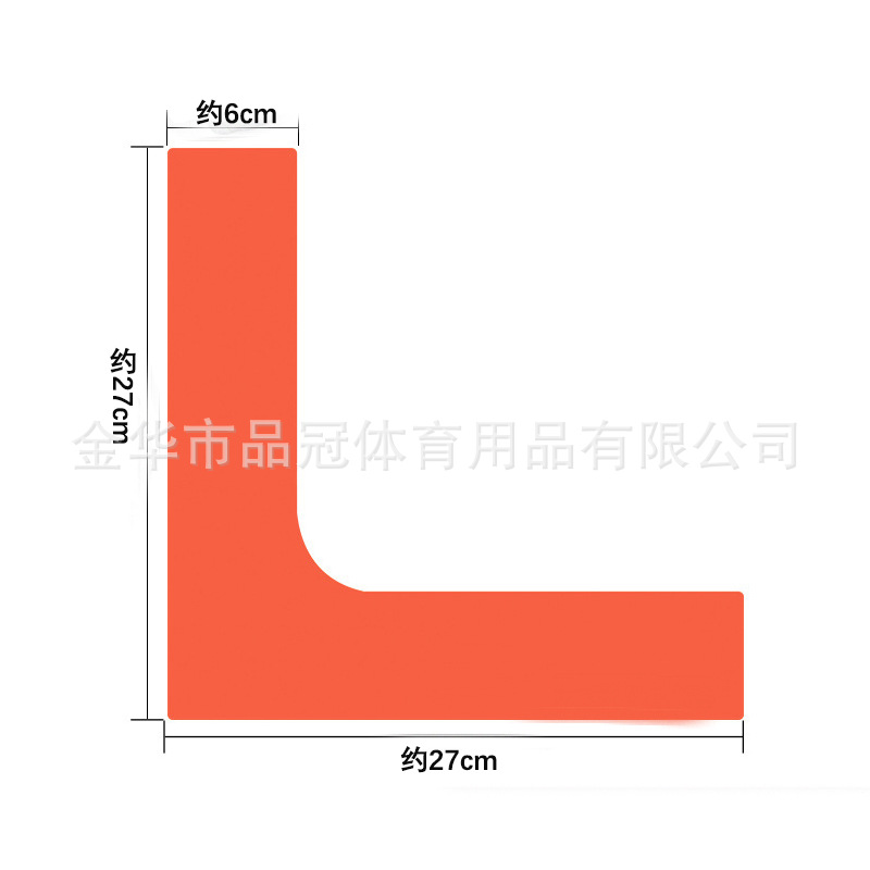 Plato de marca plana rectángulo redondo en ángulo recto goma marcador de almohadilla marcador voleibol tenis campo marcador