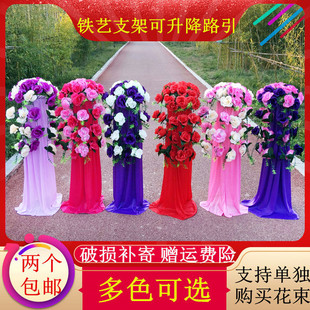 Wedding Iron Road Flower Arch Decoration Roman Column Flower Basket New 2020 Opening Style Wedding Arrangement Props
