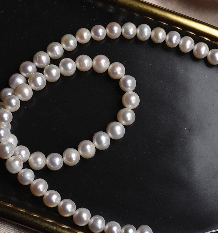 8mm Punch Natural Freshwater Pearl Wholesale Semi-finished Necklace Scattered Beads With Growth Pattern Walking Factory Direct Sales display picture 8