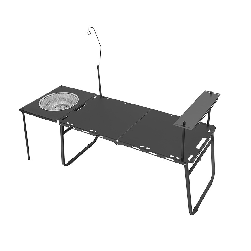 屋外折りたたみテーブルポータブルキャンプ軽量油圧ロッドシャドウタクティカルテーブルフリースプライシングIGTバーベキューピクニック|undefined