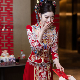 Xiuhe Clothing 2025 New Style Bride Wedding Dress Toasting Dress Chinese Traditional Wedding Gown Heavy Craftsmanship Bridal Outfit for Women