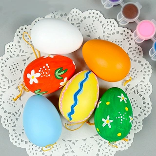 复活节DIY 彩蛋Easter绘画创意套装儿童节复活节派对复活蛋6个