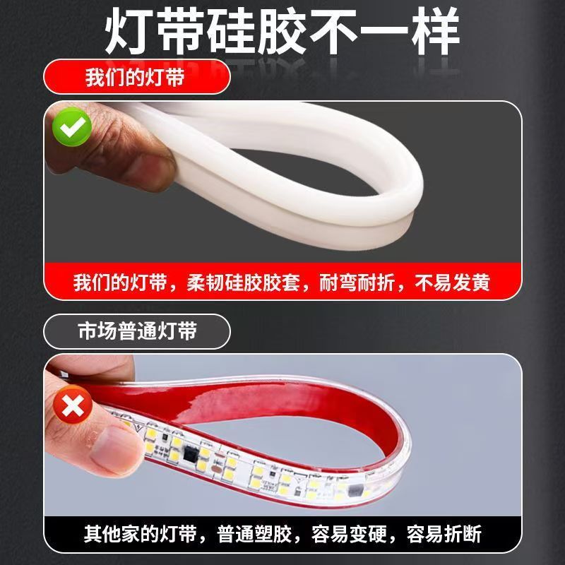 220V 高電圧 LED ネオンストリップ高輝度柔軟な防水広告装飾ライトストリップ超高輝度ソフトライト|undefined
