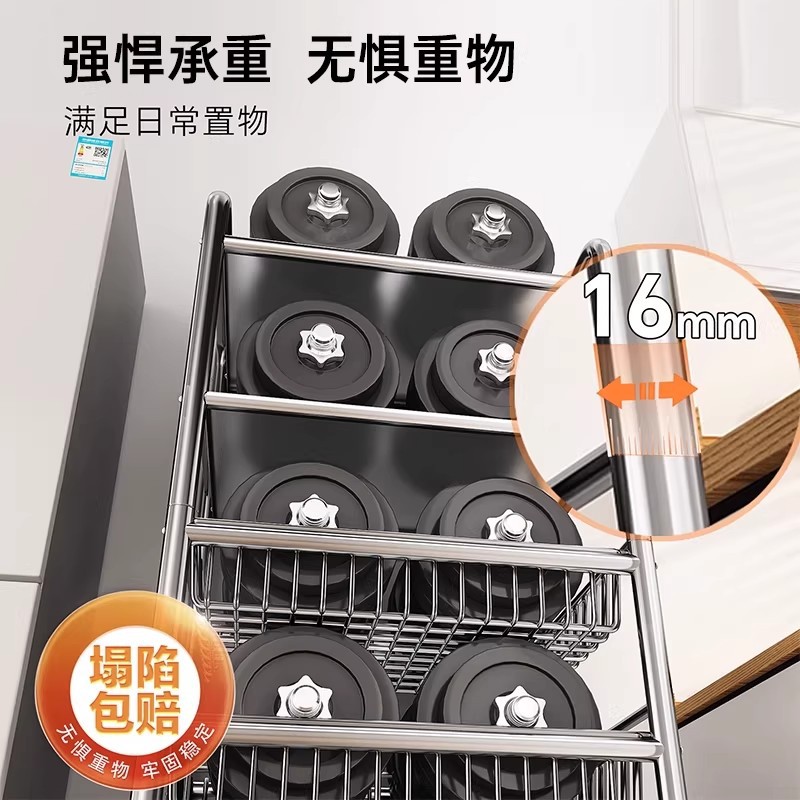 Sala de estar refrigerios estante nuevo carro de acero inoxidable casero de alto valor de superficie piso estante de almacenamiento de frutas multicapa