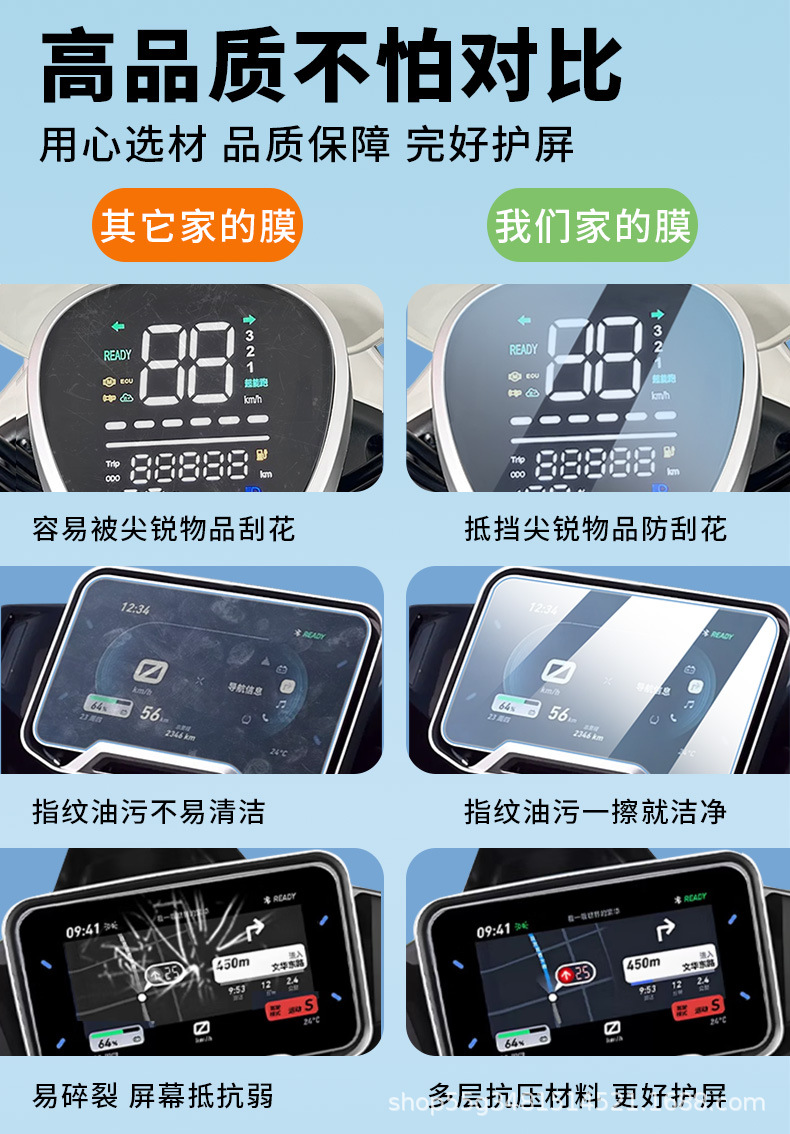 Suitable for Yadi B10 Instrument Panel Film, Explosion-Proof Electric Vehicle Lcd Screen Film, High-Definition Explosion-Proof Tempered Glass Wholesale