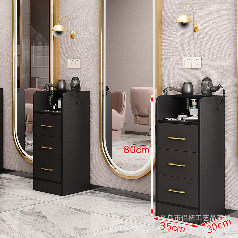 Barbería herramienta gabinete peluquería salón especial peluquería corte de pelo herramienta de gabinete coche salón de belleza herramienta de almacenamiento de mesa con cajón