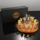 Gift box + wooden tray [35*18*9.5] bright gold-1 pot 12 cups