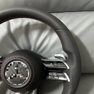 Steering wheel steering wheel modification with cowhide, Mercedes-Benz